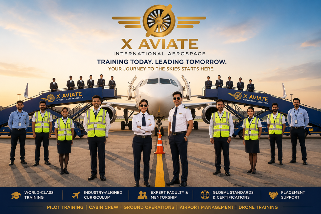 Cabin crew and airport ground operations training at X Aviate International Aerospace