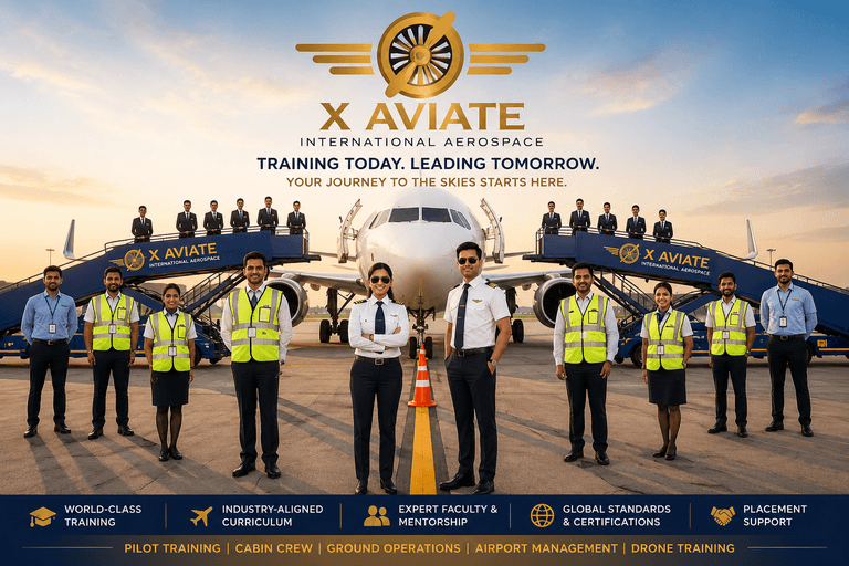 Cabin crew and airport ground operations training at X Aviate International Aerospace