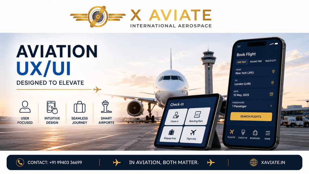 Cockpit touchscreen interface displaying navigation, weather data, and control options, exemplifying modern aviation UX/UI