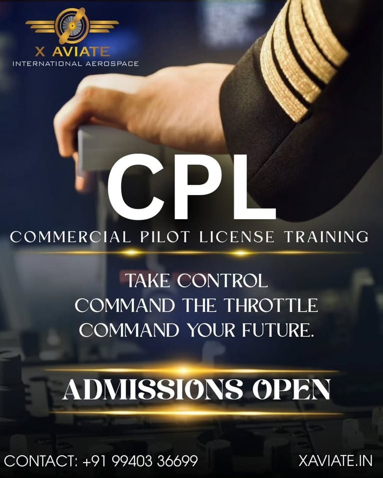 CPL Admissions Open at X Aviate International Aerospace
