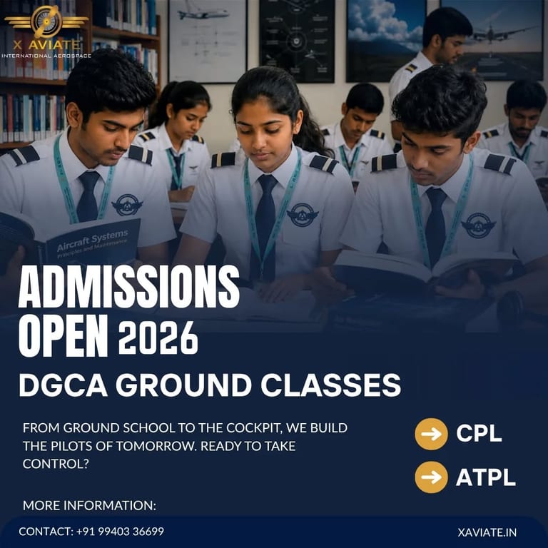 Admissions Open 2026: DGCA Ground Classes at X Aviate